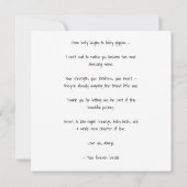 私の悩みは、ベビーのベスティフラットカードを成長させている (裏面)