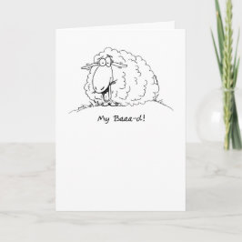 私の悪い漫画の羊ベルト誕生日カード カード