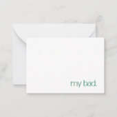 私の悪い謝罪カード ノートカード (正面)