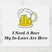 私の悪党がいるビールが欲しい ビールラベル (シングルラベル)