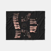 私の悪役の時代にレトロ黒史の月 フリースブランケット (正面(横))