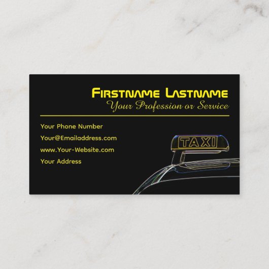 私の情熱はタクシー運転手の運転だ 名刺 (裏面)