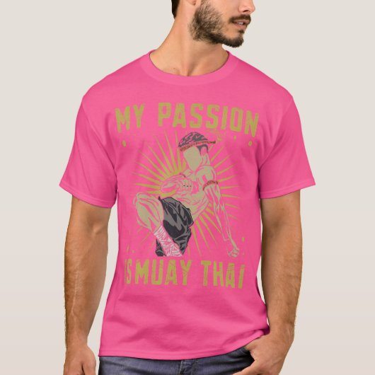 私の情熱はムエタイ語 Tシャツ (正面)