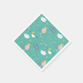 私の惑星は大きな小さな1つのパターンを夢見る スタンダードカクテルナプキン (角)