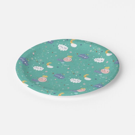 私の惑星は大きな小さな1つのパターンを夢見る ペーパープレート (アングル)