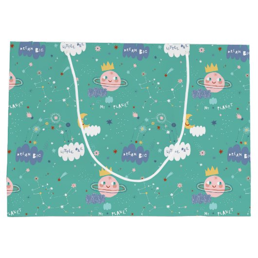 私の惑星は大きな小さな1つのパターンを夢見る ラージペーパーバッグ (裏面)