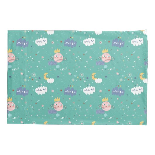 私の惑星は大きな小さな1つのパターンを夢見る 枕カバー (裏面)