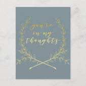 私の想いの中に - ゴールドの筆記体 ポストカード (正面)
