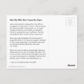 私の意志ではなく、あなた方の行われるマーク14:36聖なる書物、 経典 ポストカード (裏面)