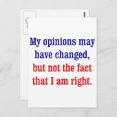 私の意見は変わったかもしれない ポストカード (正面/裏面)