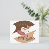 私の愛するコーヒーレトロJava ポストカード (スタンド正面)