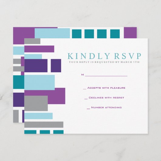 私の愛する人の結婚式 招待状返信カード 出欠カード (正面/裏面)