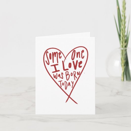 私の愛する人は生まれ今日 サンキューカード (正面)