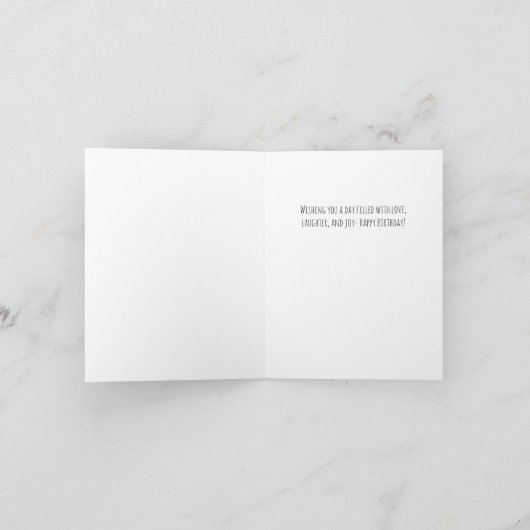 私の愛する人は生まれ今日 サンキューカード (内部)