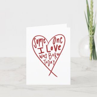 私の愛する人は生まれ今日 サンキューカード