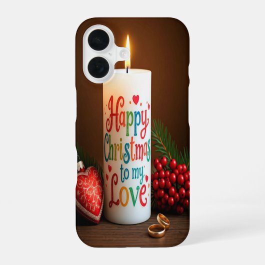 私の愛する人へメリークリスマス iPhone 16ケース (裏面)