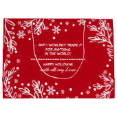 私の愛する人へ聖降誕祭お目出とう。抱き枕 ラージペーパーバッグ (裏面)