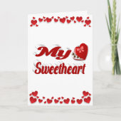 私の愛する人 バレンタインデーの赤いハート カード (正面)