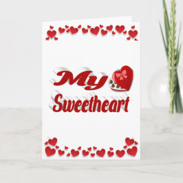 私の愛する人 バレンタインデーの赤いハート カード