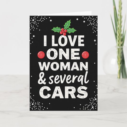 私の愛する女性と車たちへメリークリスマス カード (正面)