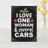 私の愛する女性と車たちへメリークリスマス カード (黄色い花)