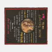 私の愛する母に フリースブランケット (正面(横))