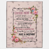 私の愛する母の娘の毛布に フリースブランケット (正面)