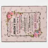 私の愛する母の娘の毛布に フリースブランケット (正面(横))