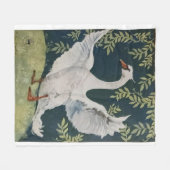 私の愛する白鳥 フリースブランケット (正面(横))
