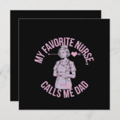 私の愛する看護師がパパを呼ぶ 完璧な父親 招待状 (正面/裏面)