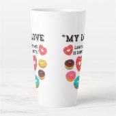 私の愛する言葉はドーナツだ カフェラテマグ (正面)