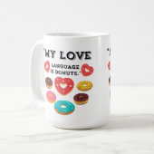 私の愛する言葉はドーナツだ コーヒーマグカップ (正面左)