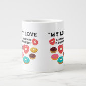 私の愛する言葉はドーナツだ ジャンボコーヒーマグカップ (正面)