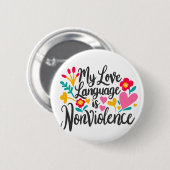 「私の愛する言葉は暴力ではない」 缶バッジ (正面&裏面)