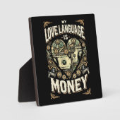 私の愛する言語は金であり、ハッスルおもしろいの成功である フォトプラーク (正面)