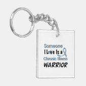 私の愛する誰かが慢性疾患戦士である キーホルダー (正面左)