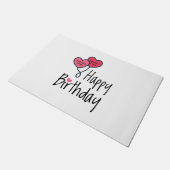 私の愛する誰かが生まれ今日だった – ハッピーバースデー ドアマット (アングル)