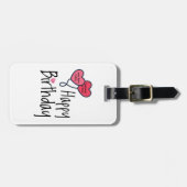 私の愛する誰かが生まれ今日だった – ハッピーバースデー ラゲッジタグ (正面横)