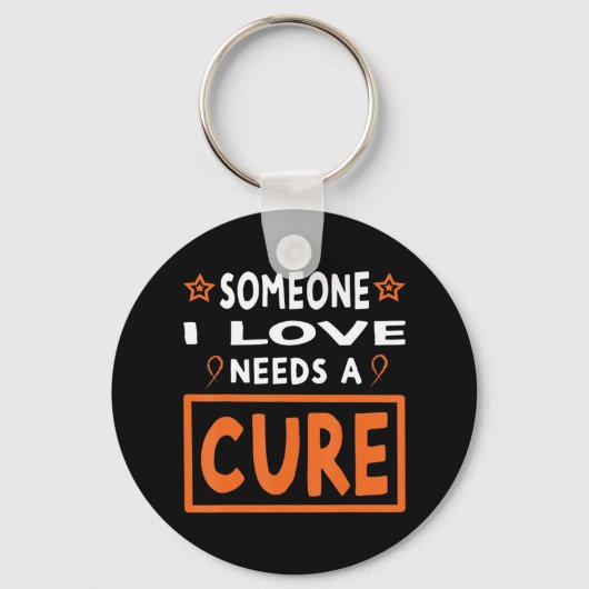 私の愛する誰かが白血病のがんを認識する必要がある キーホルダー (正面)