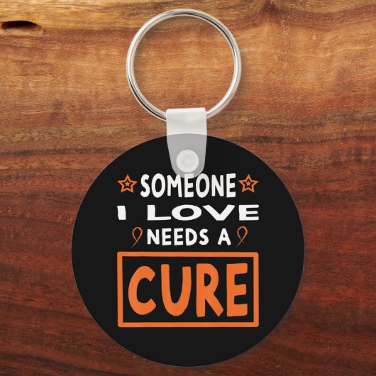 私の愛する誰かが白血病のがんを認識する必要がある キーホルダー (正面)