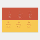 私の愛する赤はっきりしたと黄色ユニーク ラッピングペーパーシート (正面3)