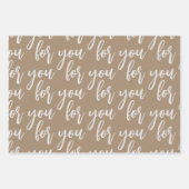 私の愛と喜びロマンチックな書道筏 ラッピングペーパーシート (正面)