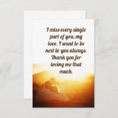 私の愛に感謝 サンキューカード (正面/裏面)