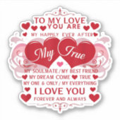 私の愛に私は永遠にあなたを愛し、常にソウルメイト シール (正面)