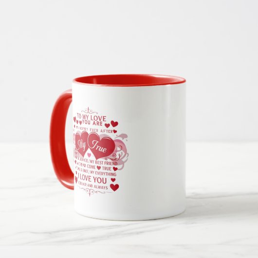 私の愛に私は永遠にあなたを愛し、常にソウルメイト マグカップ (正面左)