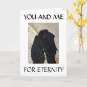 私の愛に1周年を祝う私たちの願い(影) カード (黄色い花)