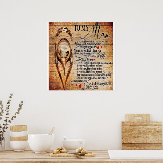 私の愛に |夫のプレゼント |かわいい引用文ギフト ポスター (キッチン)