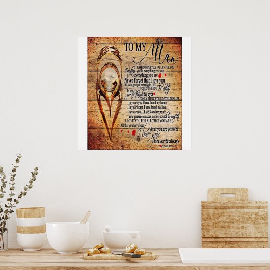 私の愛に |夫のプレゼント |かわいい引用文ギフト ポスター (キッチン)