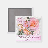 私の愛のためのバラ～結婚式の引き出物マグネット マグネット (正面/裏面)