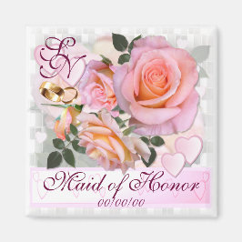 私の愛のためのバラ～結婚式の引き出物マグネット マグネット